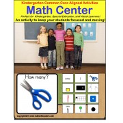 Kindergarten Common Core Aligned Math Center - Back To School - For Visual Learners