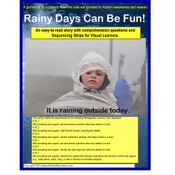 Autism Comprehension Activity Book -Rainy Days Can Be Fun! {Kindergarten}