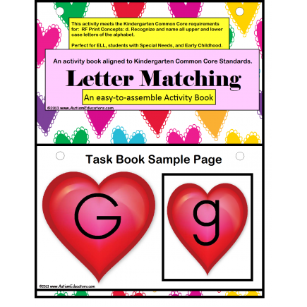 Valentine's Day Upper & Lowercase Heart Letter Matching Activity