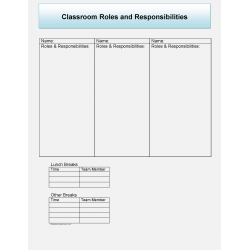 Organization Sheets for Autism Classrooms