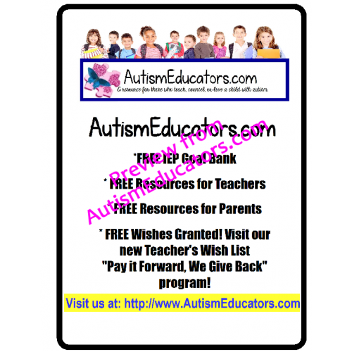Lesson Plan Template For Special Education Teachers from autismeducators.com