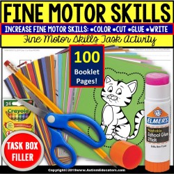 FINE MOTOR Skills Nouns | Independent Work Packet BOOKLETS | Task Box Filler Activities