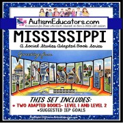 MISSISSIPPI State Symbols ADAPTED BOOK for Special Education and Autism