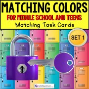 MATCHING COLORS TASK CARDS Age Appropriate for Middle School and Teens TASK BOX FILLER