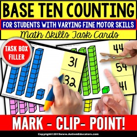 BASE TEN Place Value | TASK BOX FILLER  ACTIVITIES | Special Education Resource