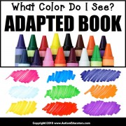 Adapted Book: WHAT COLOR DO I SEE – Special Education Resource for Reading