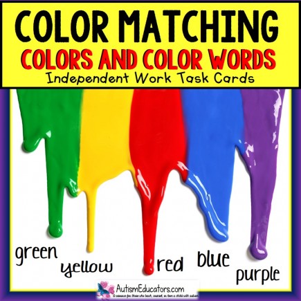 COLORS and COLOR WORDS | TASK BOX FILLER ACTIVITIES