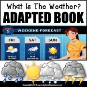 Adapted Book: WHAT IS THE WEATHER – Special Education Resource for Reading