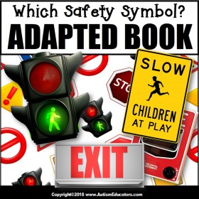 Adapted Book: WHICH SAFETY SYMBOL – Special Education Resource for Reading