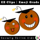 Emoji Grads Brown | Moveable Pieces Clip Art | EZ Clips