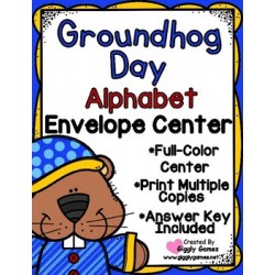 Groundhog Day Alphabet Uppercase to Lowercase Envelope Center