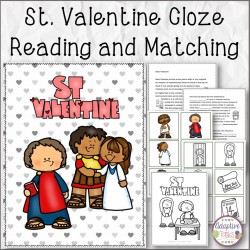 St. Valentine Cloze Reading and Matching