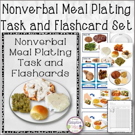 Nonverbal Meal Plating Task and Flashcard Set