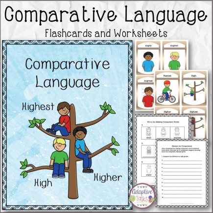 Comparative Language Flashcards and Worksheets