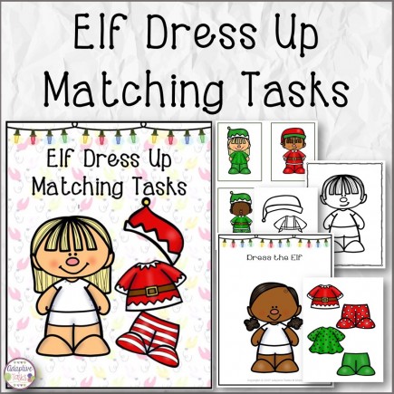 Elf Dress Up Matching Tasks
