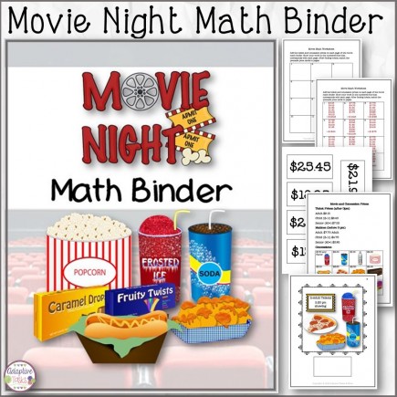 Movie Night Math Binder
