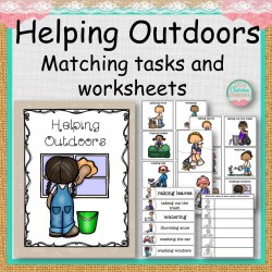 Helping Outdoors Matching Tasks and Worksheets