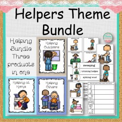 Helper Theme Bundle Matching Tasks and Worksheets