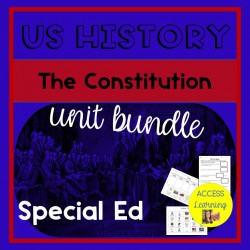 The Constitution Unit for Special Education Leveled Adaptive Books Vocabulary