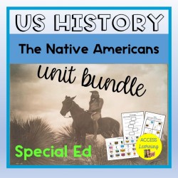 The Native Americans Unit for Special Education Leveled Adaptive Books Easel Act