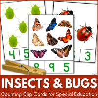 Insects and Bugs Counting Clip Cards Special Ed Spring Math Activity Summer