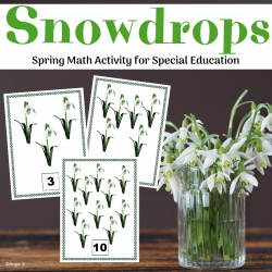 Snowdrops Counting Activity for Spring