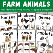 Farm Animals Non-Identical Matching Activity