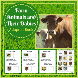 Farm Animals and Their Babies Adapted Book