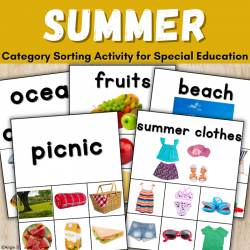 Summer Speech Therapy Activity Category Sorting Sped Autism What Belongs at...