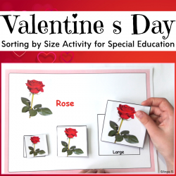Valentine`s Day Sorting by Size Activity