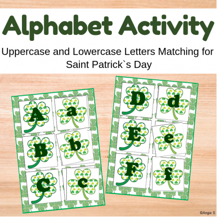 Uppercase and Lowercase Letters Matching Activity - Shamrocks