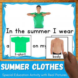 Summer Clothing - Adapted Book, Special Education and Autism Resource