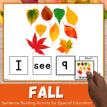 Fall Building Sentences for Speech Therapy and Special Ed