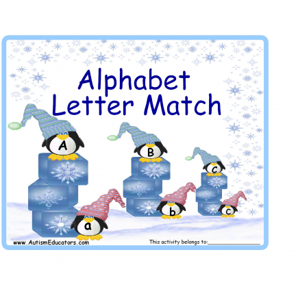 Penguins on Ice Alphabet Match