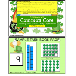 Kindergarten Common Core Counting to 20 Lucky Leprechauns