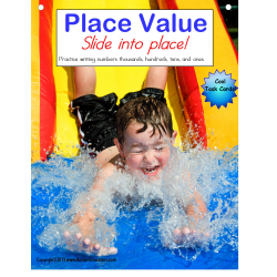 Place Value Task Cards - Water Slide Fun