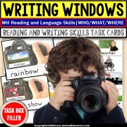 WH Who/What/Where Nouns for READING and WRITING Intervention Task Box Filler Activities