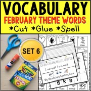 FEBRUARY Vocabulary and Fine Motor MONTHLY Worksheets for Special Education