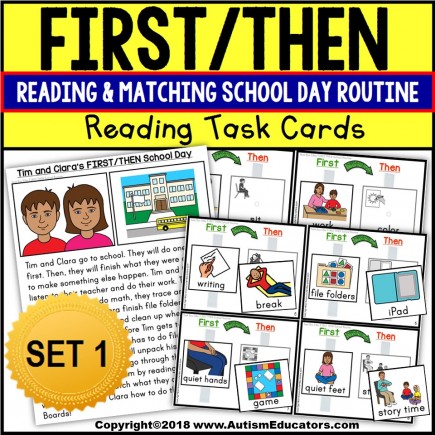 FIRST/THEN Board | TASK BOX FILLER ACTIVITIES for Autism