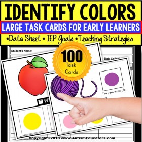 COLOR RECOGNITION Large Task Cards for Early Learners and Special Education