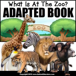 Adapted Book: WHAT IS AT THE ZOO – Special Education Resource for Reading