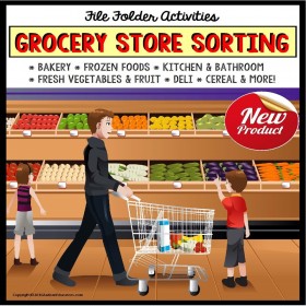 Life Skills GROCERY SHOPPING File Folder Activities SORTING BY CATEGORY