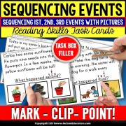 SEQUENCING 1st 2nd 3rd with Pictures and Text Task Cards TASK BOX FILLER