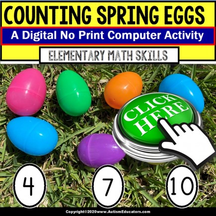 FREE Count Spring Eggs DIGITAL ACTIVITY for Computer or Tablet