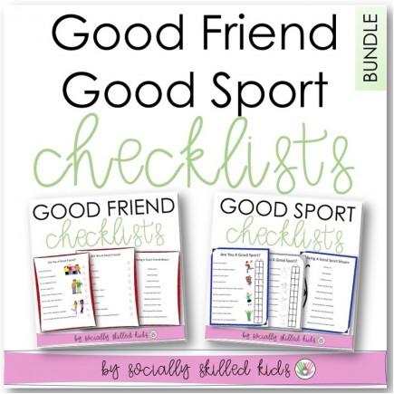 Good Friend & Good Sport Checklists BUNDLE | 24 Differentiated Checklists & Activities