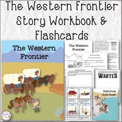 The Western Frontier Story Workbook and Flashcards