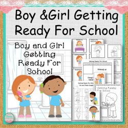 Girl and Boy Getting Ready For School
