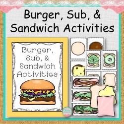 Burgers, Sub and Sandwich Sequence Activites
