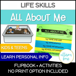All About Me Personal Information Life Skills