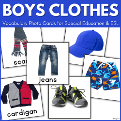 Boys Clothes Picture Cards 